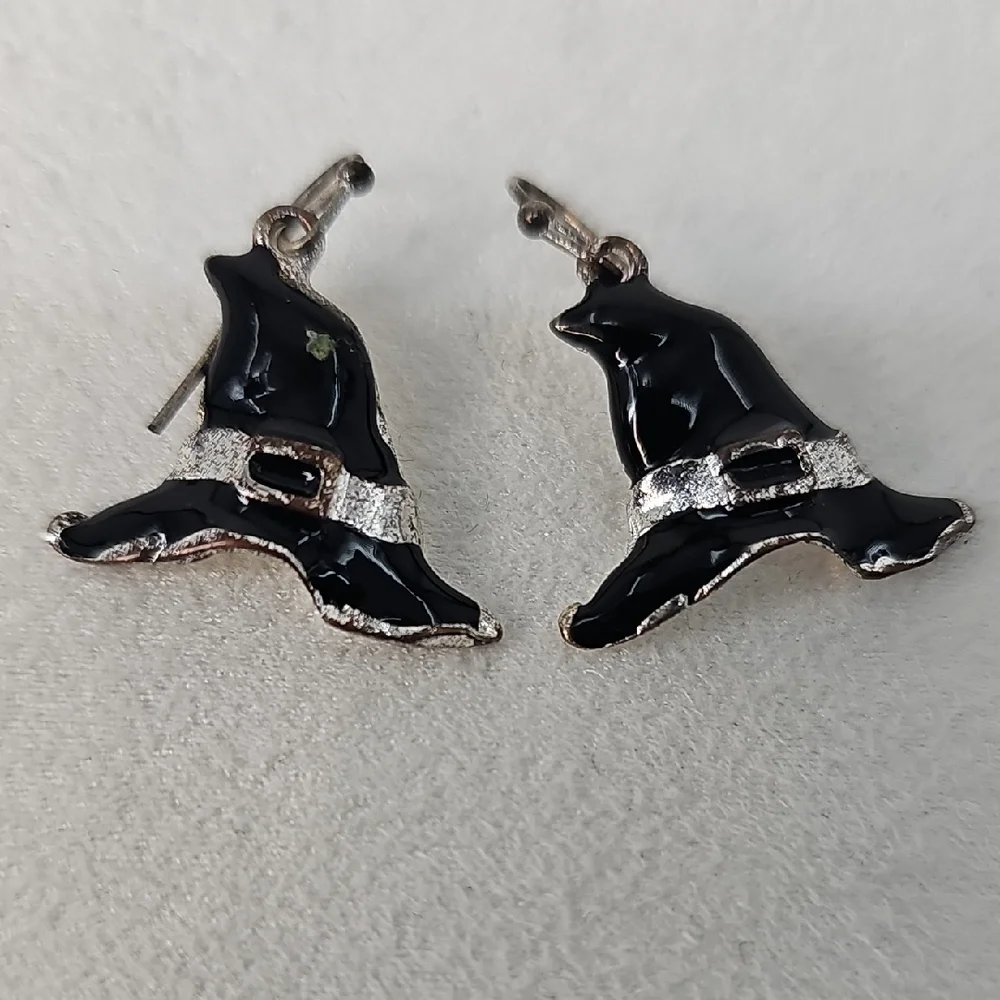Witchy Hat Earrings Costume Party Novelty Halloween Fun